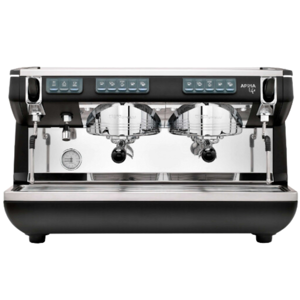 מכונת אספרסו לבית קפה 2 ראשים שחורה - Nuova Simonelli Appia Life 2G