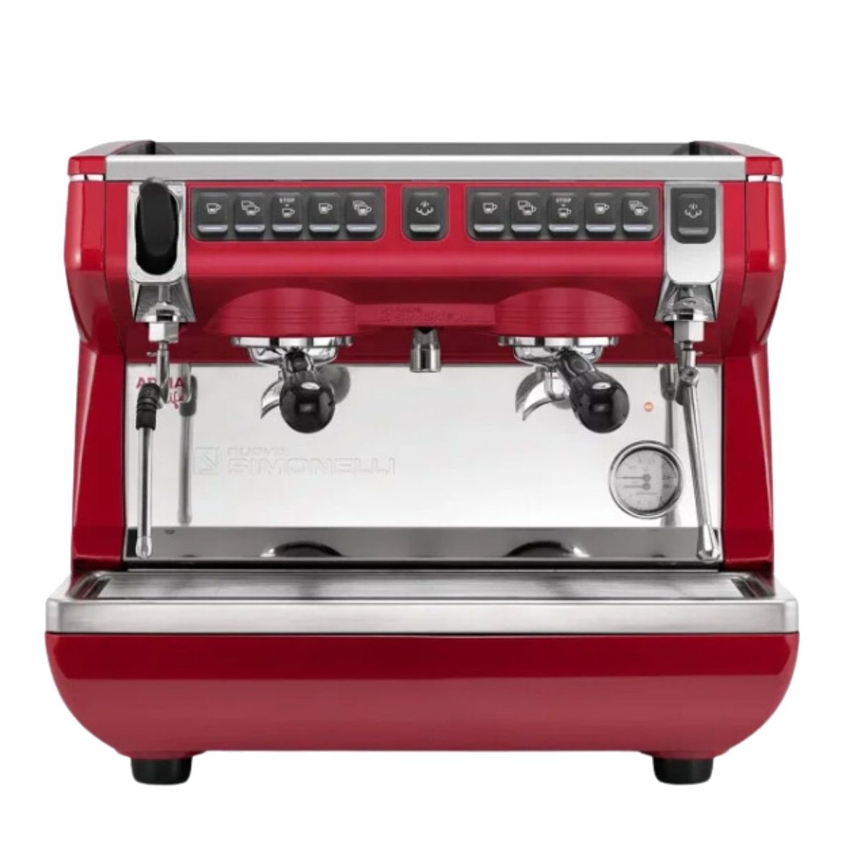 Коммерческая эспрессо-машина с 2 головками, красная - Nuova Simonelli Appia Life 2G Compact