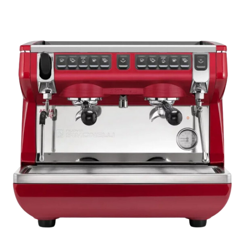 מכונת אספרסו מסחרית 2 ראשים אדומה - Nuova Simonelli Appia Life 2G Compact