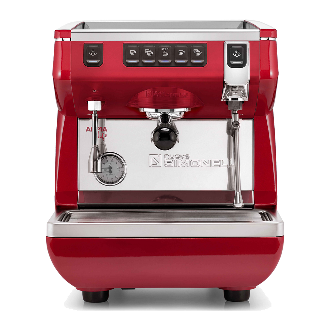 Коммерческая кофемашина для эспрессо с одной головкой красного цвета - Nuova Simonelli Appia Life 1G