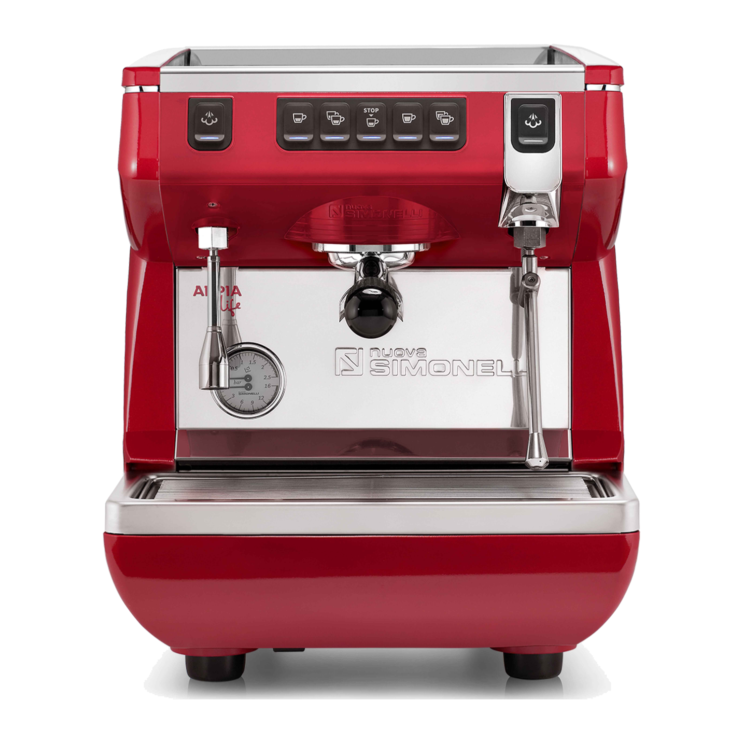 Коммерческая кофемашина для эспрессо с одной головкой красного цвета - Nuova Simonelli Appia Life 1G