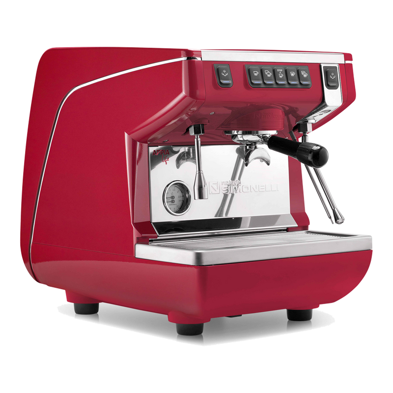 מכונת אספרסו מסחרית ראש אחד אדומה - Nuova Simonelli Appia Life 1G