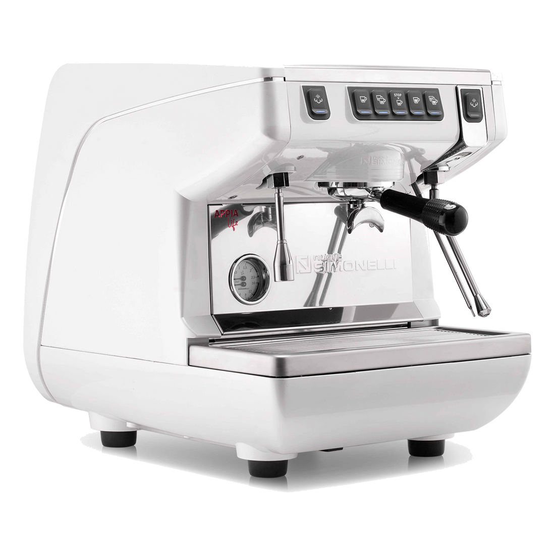 מכונת אספרסו מסחרית ראש אחד לבנה - Nuova Simonelli Appia Life 1G