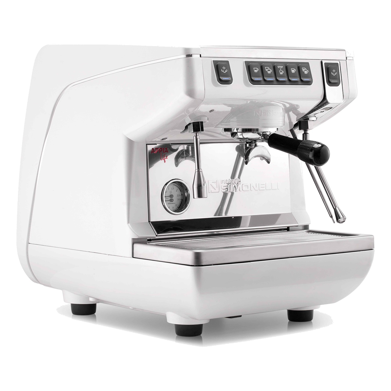 מכונת אספרסו מסחרית ראש אחד לבנה - Nuova Simonelli Appia Life 1G