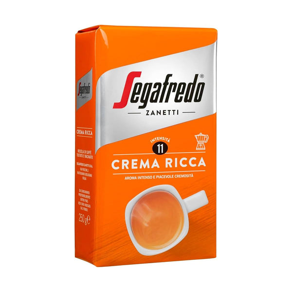 250 גרם קפה טחון סגפרדו קרמה ריקה Segafredo Crema Ricca