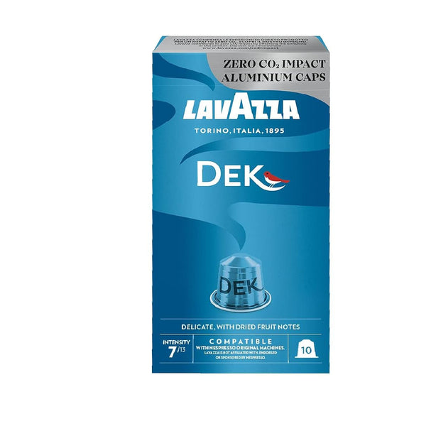 10 קפסולות נטול קפאין Lavazza DEC תואמות נספרסו