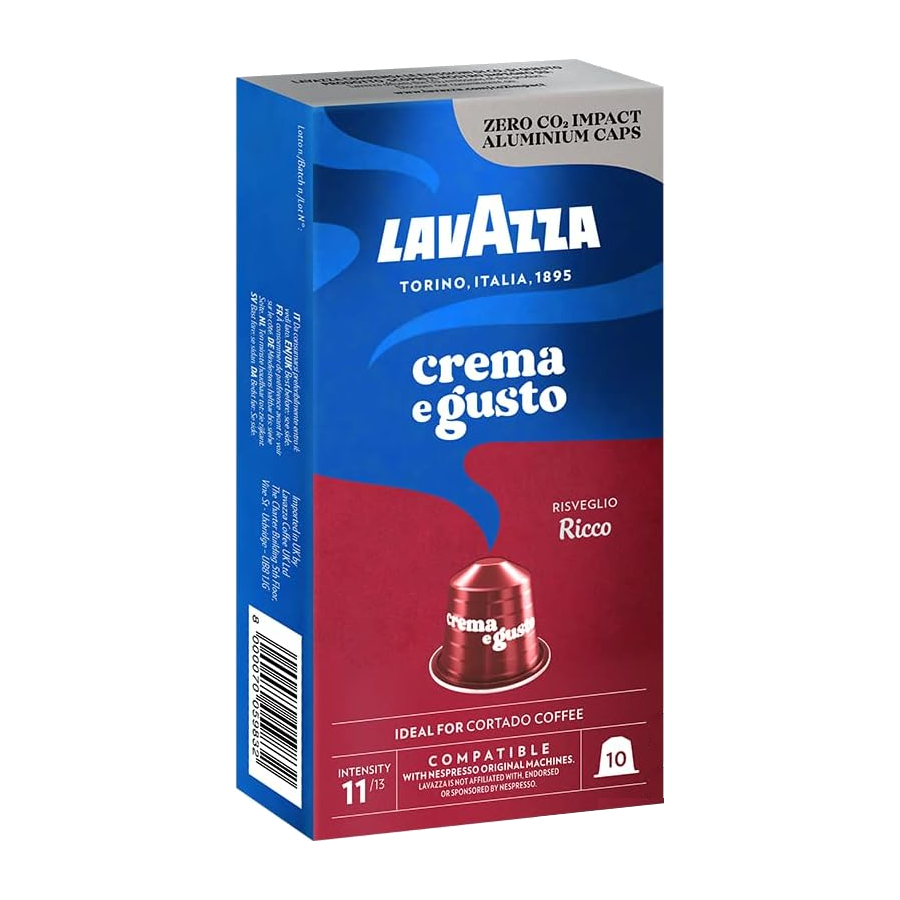 10 капсул Lavazza Crema e Gusto Ricco, совместимых с Nespresso