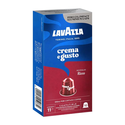 10 капсул Lavazza Crema e Gusto Ricco, совместимых с Nespresso