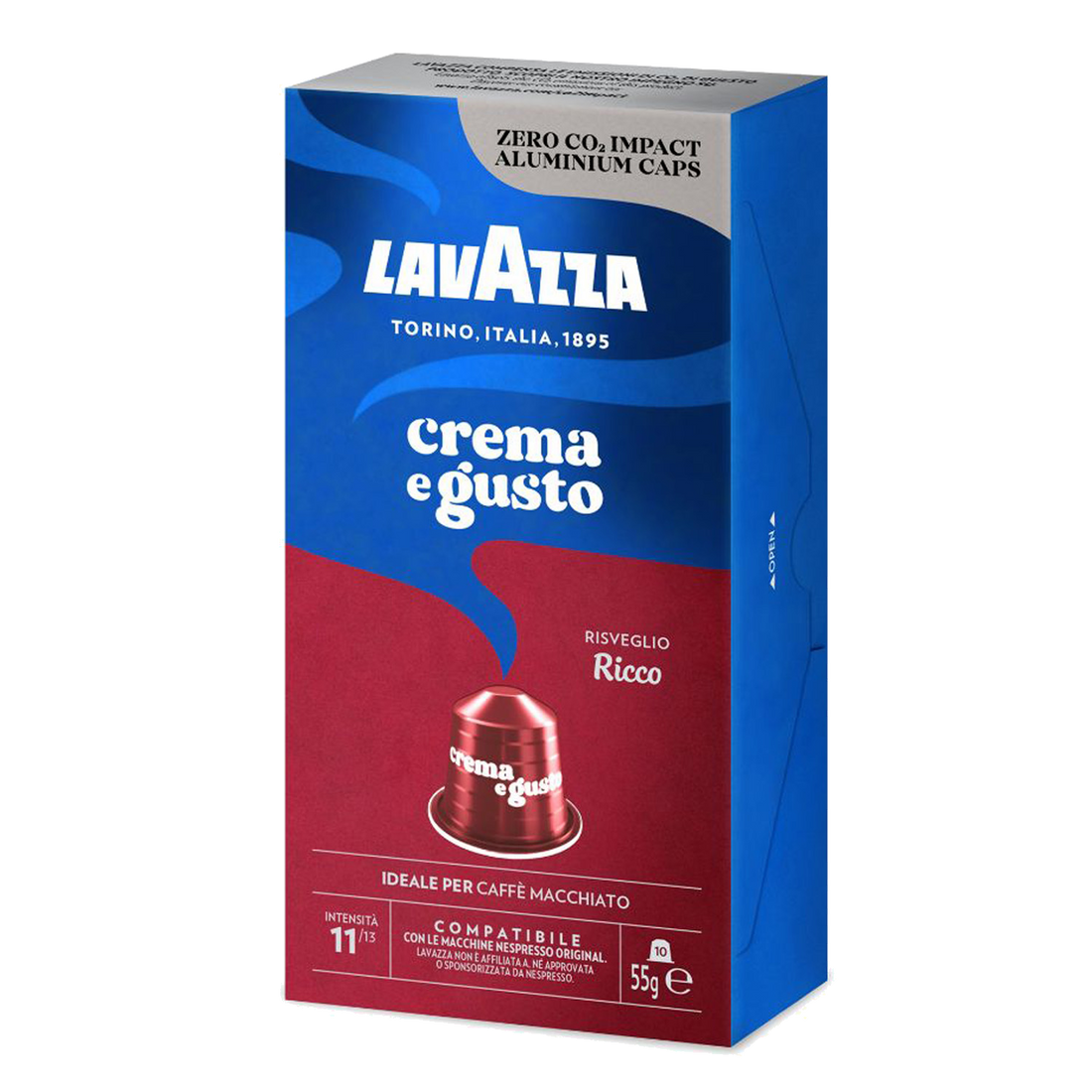 10 капсул Lavazza Crema e Gusto Ricco, совместимых с Nespresso