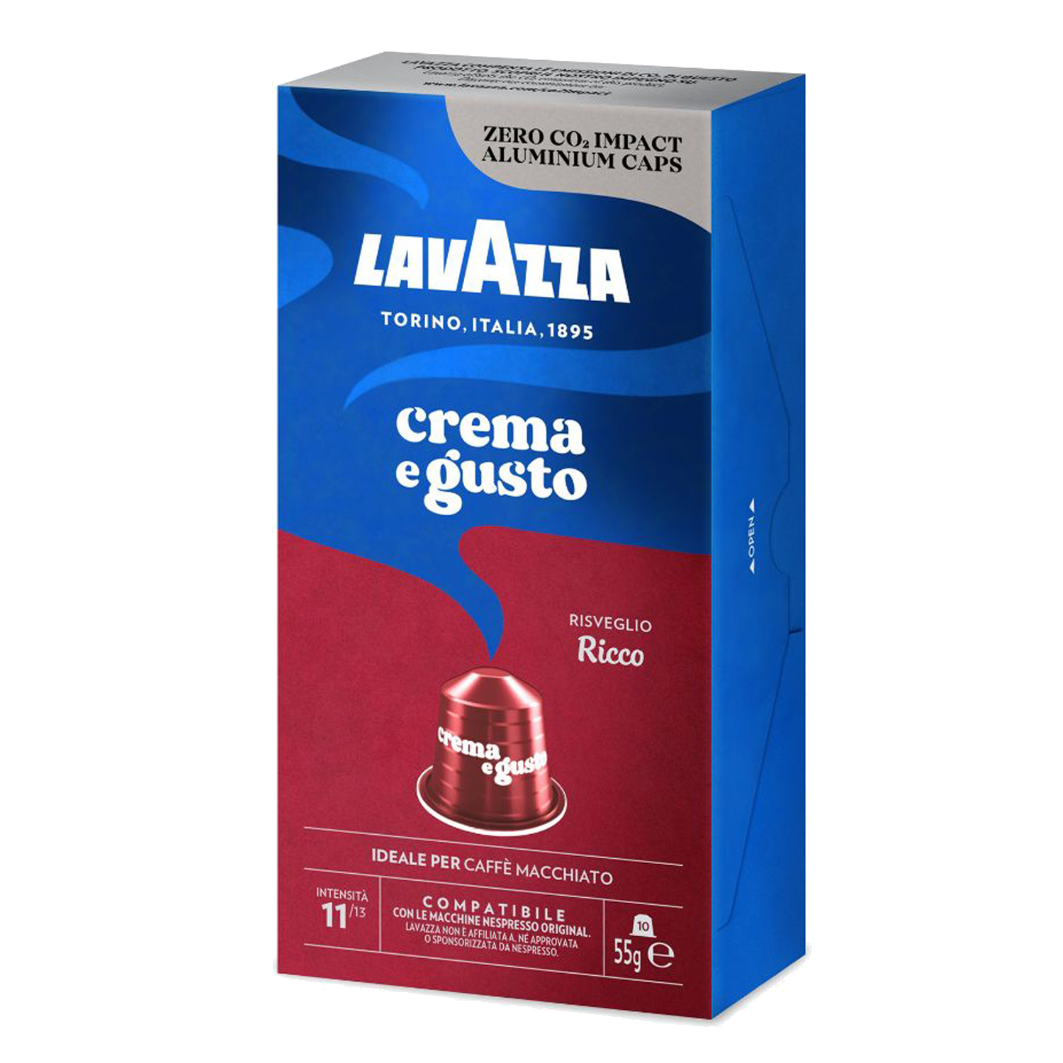 10 капсул Lavazza Crema e Gusto Ricco, совместимых с Nespresso