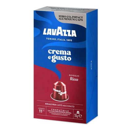 10 капсул Lavazza Crema e Gusto Ricco, совместимых с Nespresso