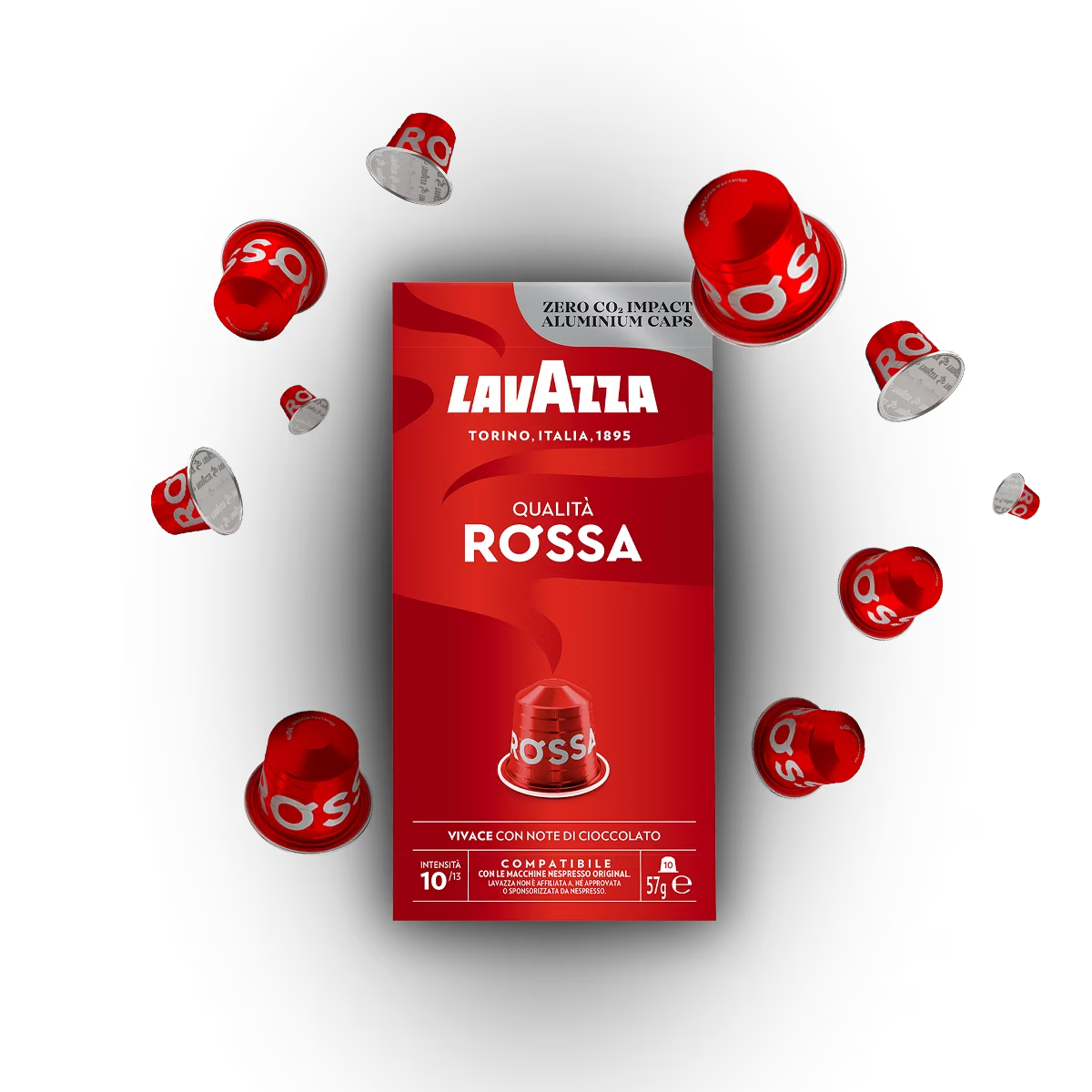 10 капсул Lavazza ROSSA, совместимых с Nespresso