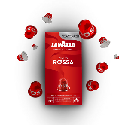 10 קפסולות Lavazza ROSSA תואמות נספרסו