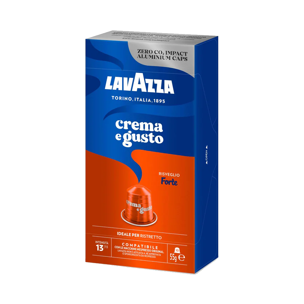 10 капсул Lavazza Crema e Gusto Forte, совместимых с Nespresso