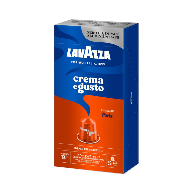 10 קפסולות Lavazza Crema e Gusto Forte תואמות נספרסו