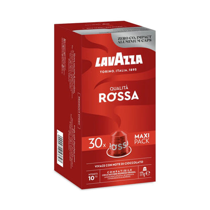 Коробка из 30 капсул Lavazza ROSSA, совместимых с Nespresso.