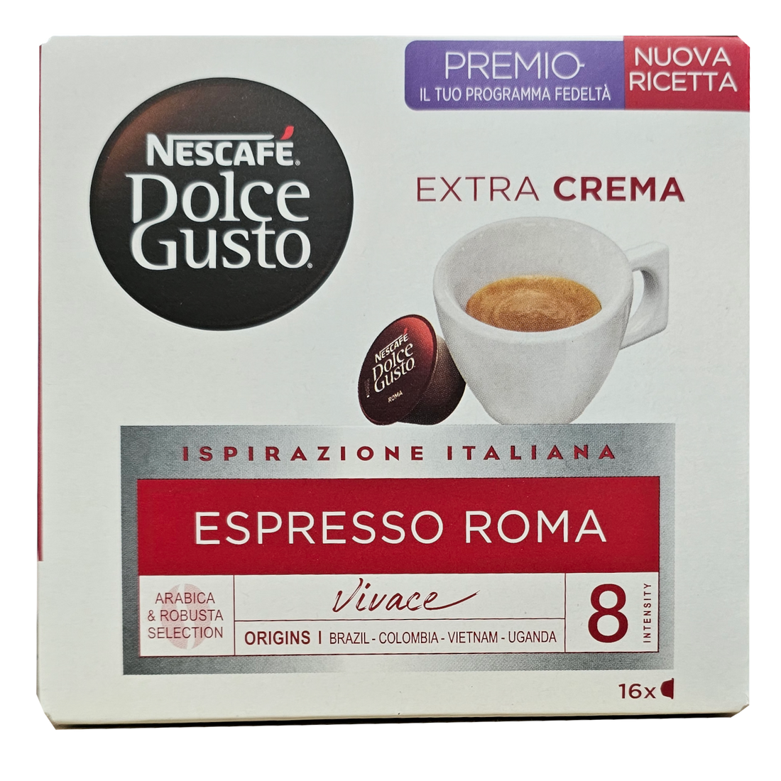 16 капсул эспрессо Nescafe Dolce Gusto Roma