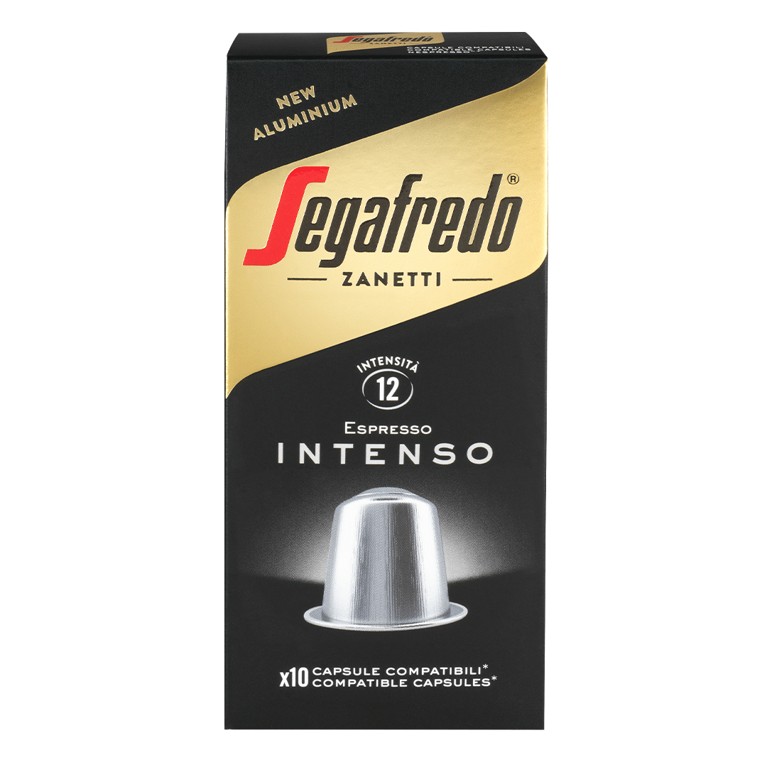 10 קפסולות אלומיניום Segafredo INTESO תואמות נספרסו