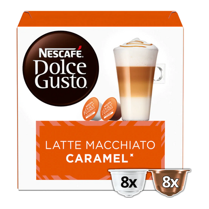 16 капсул Nescafe Dolce Gusto с карамелью и маккиато латте