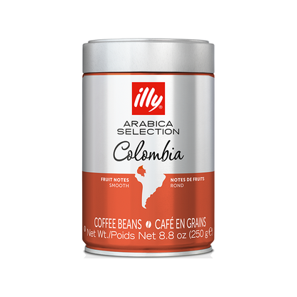 250 грамм кофейных зерен в банке ILLY Colombia.