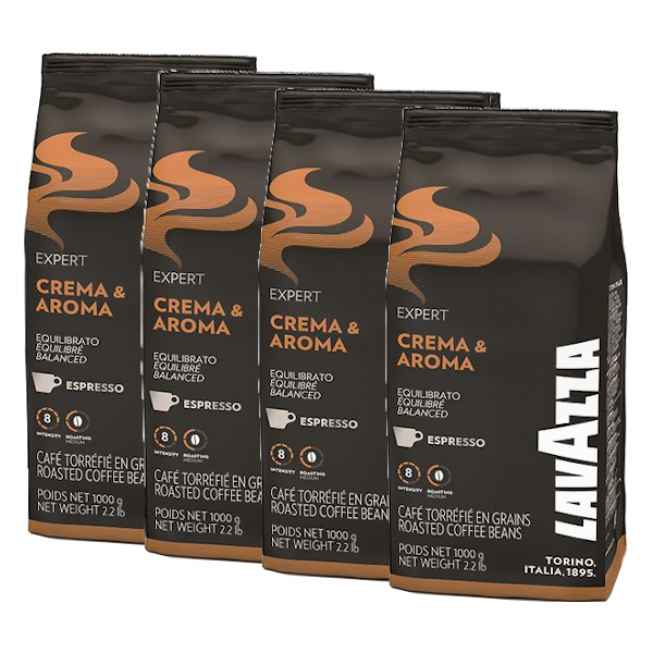 4 ק"ג פולי קפה לוואצה קרמה וארומה Lavazza Crema & Aroma