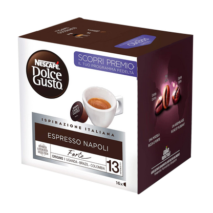 16 капсул крепчайшего неаполитанского эспрессо 13 крепостей Nescafe Dolce Gusto