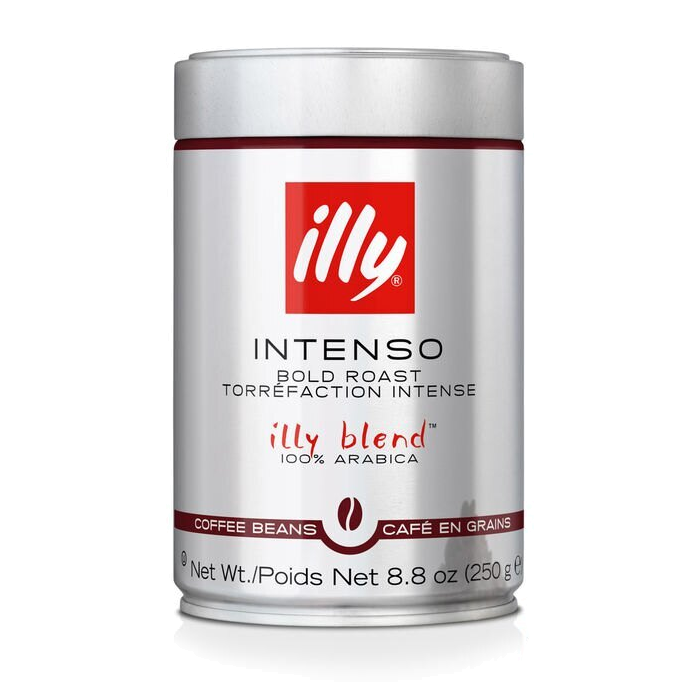 250 грамм кофейных зерен Illy для эспрессо в банке ILLY Intenso