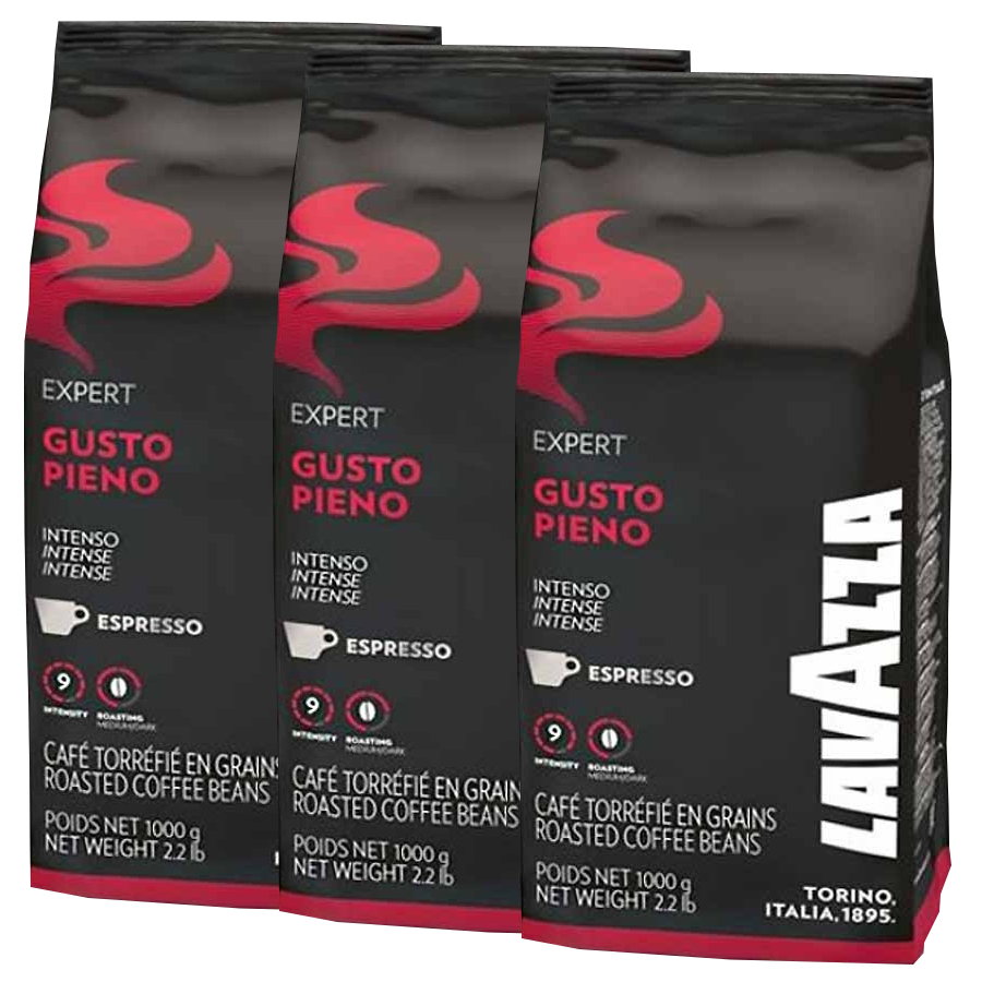 3 ק"ג פולי קפה לוואצה גוסטו פיאנו Lavazza Gusto Pieno