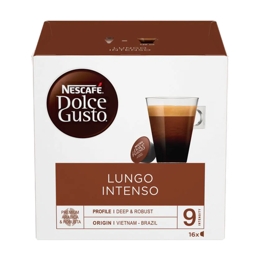 16 капсул Longo Intenso Nescafe Dolce Gusto