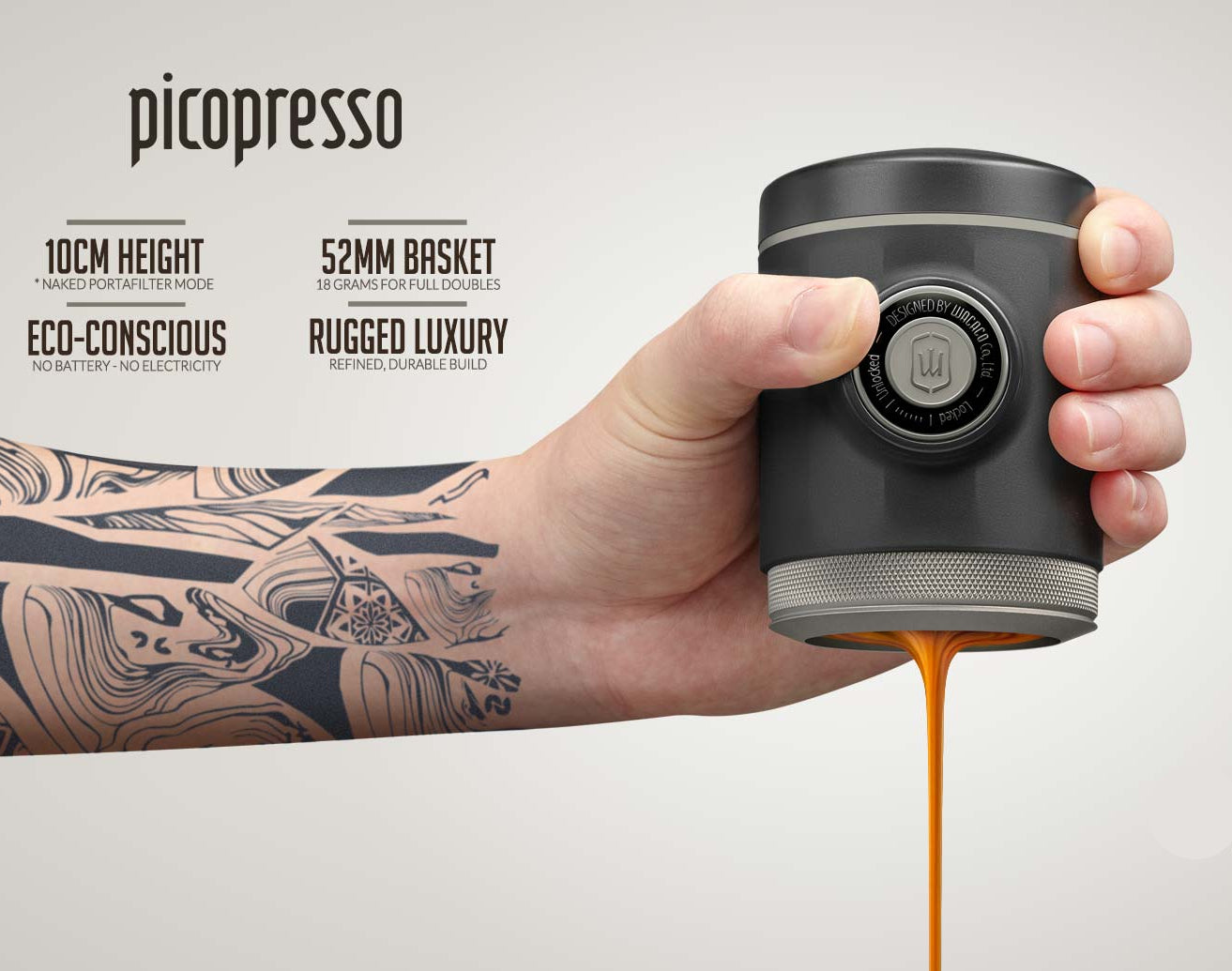 Picopresso – портативная кофемашина для приготовления эспрессо – PicoPresso