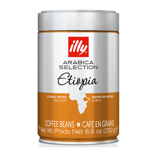 250 грамм кофейных зерен в банке ILLY Colombia.