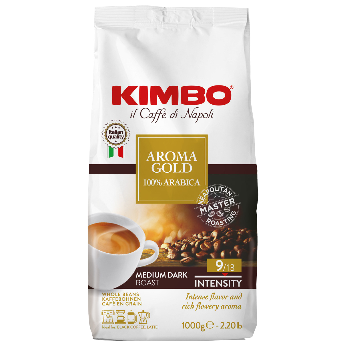 1 кг кофе в зернах Kimbo Gold 100% Арабика