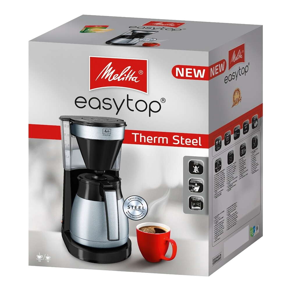 מכשיר הכנת קפה פילטר בטיפטוף Melitta EasyTop Therm Steel Filter coffee maker