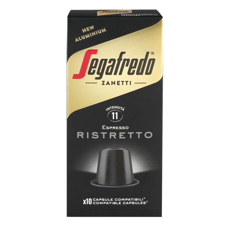 10 קפסולות אלומיניום Segafredo RISTRETTO תואמות נספרסו